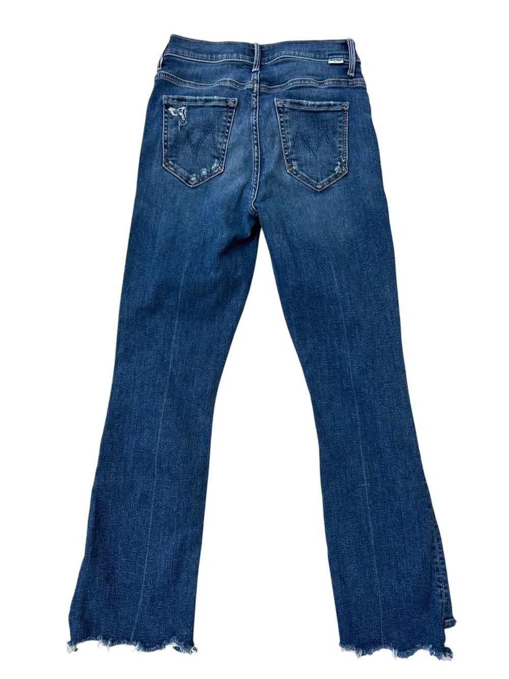 MOTHER Denim The Insider Crop Step Chew Jeans in Dancing On Coals Sz 25